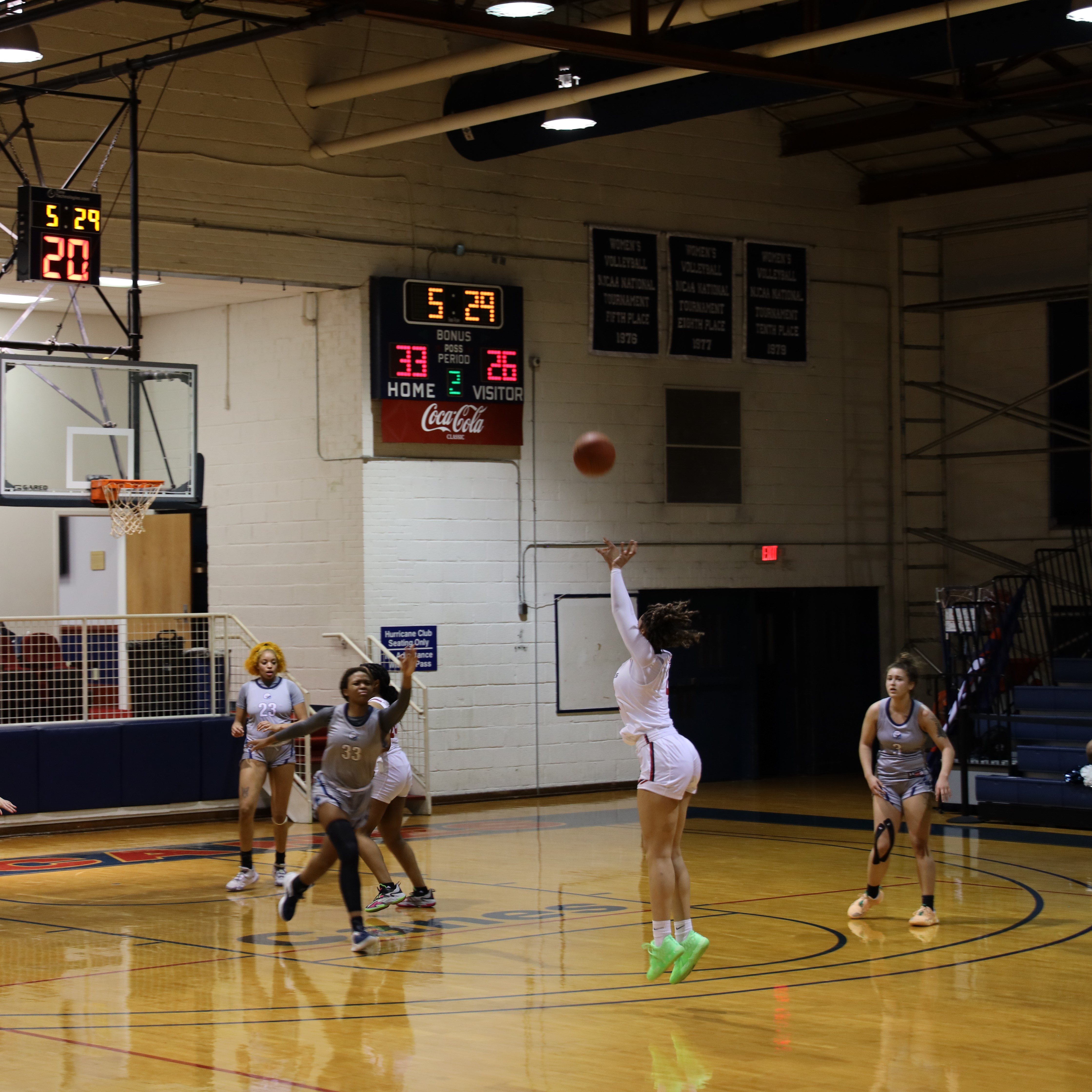 Louisburg College Women's Basketball team in action.