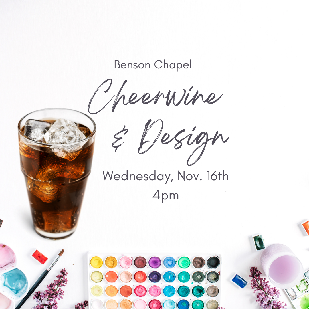 Cheerwine and Design Social Event Image with date and time